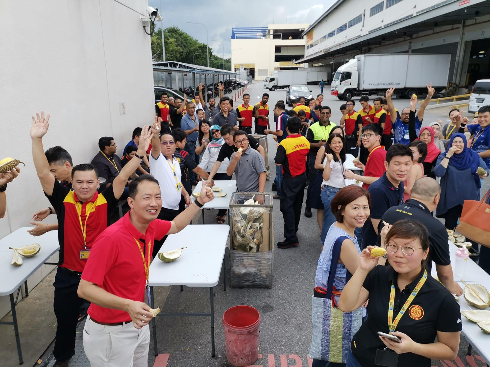 Corporate Durian Party at DHL 